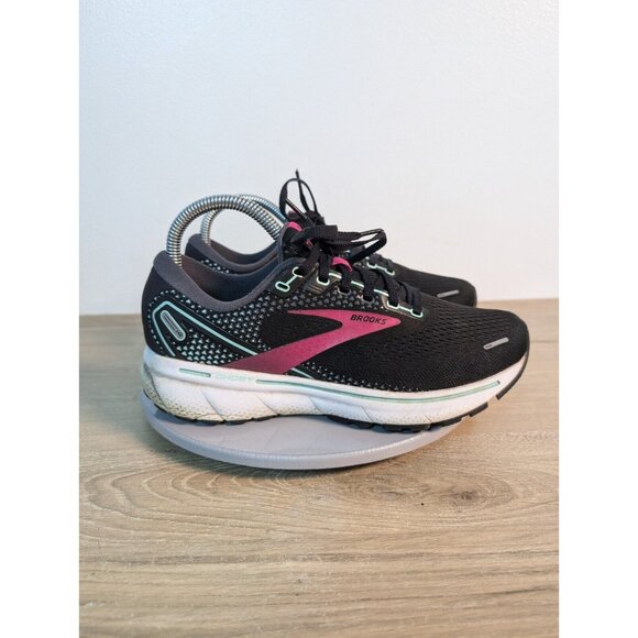 Brooks Ghost 14 Women's Size 7.5 D (Wide) Running Shoes Black Pink 1203561D013 - Picture 4 of 10